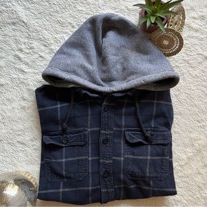 Hollister flannel with hoodie